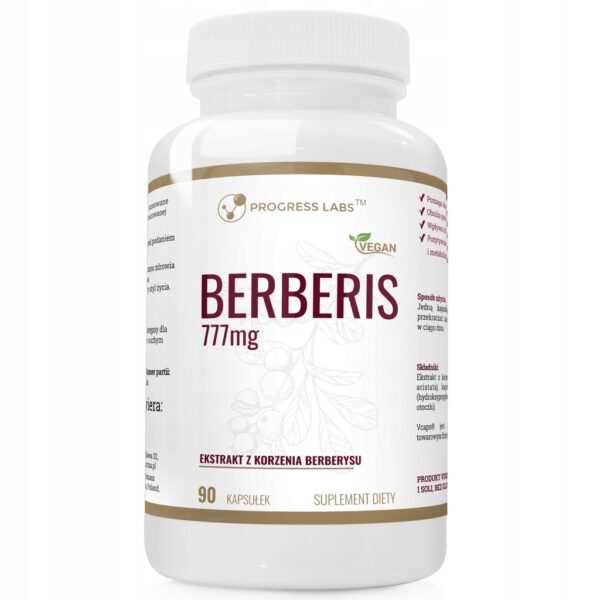 Progress Labs Berberis ekstrakt z berberysu berberyna 777 mg 90 kapsułek