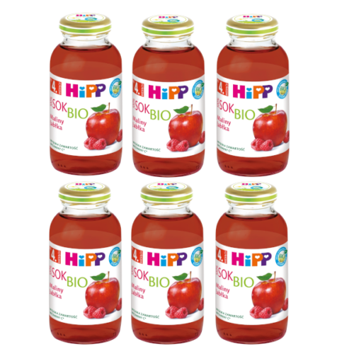 HiPP BIO Sok 100 % maliny-jabłka po 4. miesiącu 6x200ml