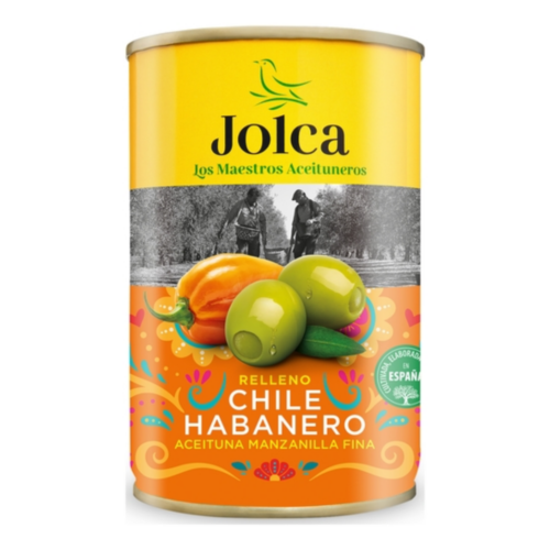 Oliwki zielone z chili habanero w puszce 300g Jolca