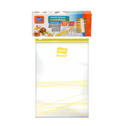 Ravi Torebki z suwakiem 2,5L, 15szt.