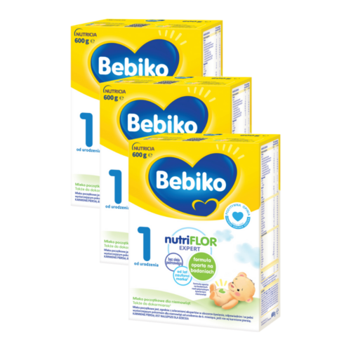 Bebiko 1 Mleko początkowe dla niemowląt od urodzenia 3x600g