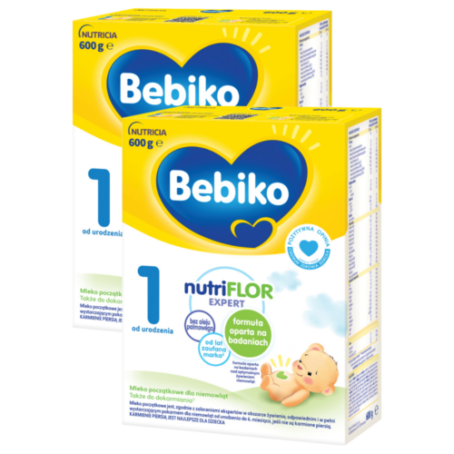 Bebiko 1 Mleko początkowe dla niemowląt od urodzenia 2x600g