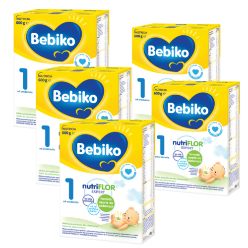 Bebiko 1 Mleko początkowe dla niemowląt od urodzenia 5x600g