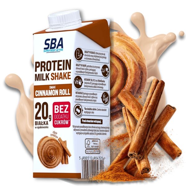 SBA Protein Milk Shake 265g Mlekovita Cynamonowy