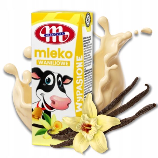 Mleko waniliowe 200ml Wypasione UHT Mlekovita