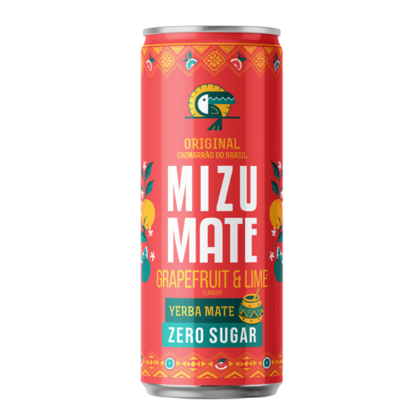 Yerba Mate ZERO SUGAR Napój lekko gazowany GRAPEFRUIT&LIME MIZU MATE 330ml