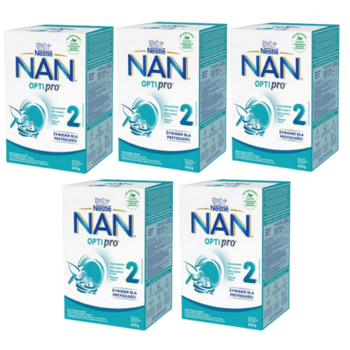 Nestlé NAN OPTIPRO 2 Mleko następne dla niemowląt powyżej 6. miesiąca 5x650g