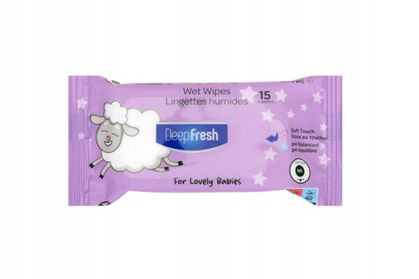 Chusteczki odświeżający nawilżane Deep Fresh 15szt - LITTLE LAMB