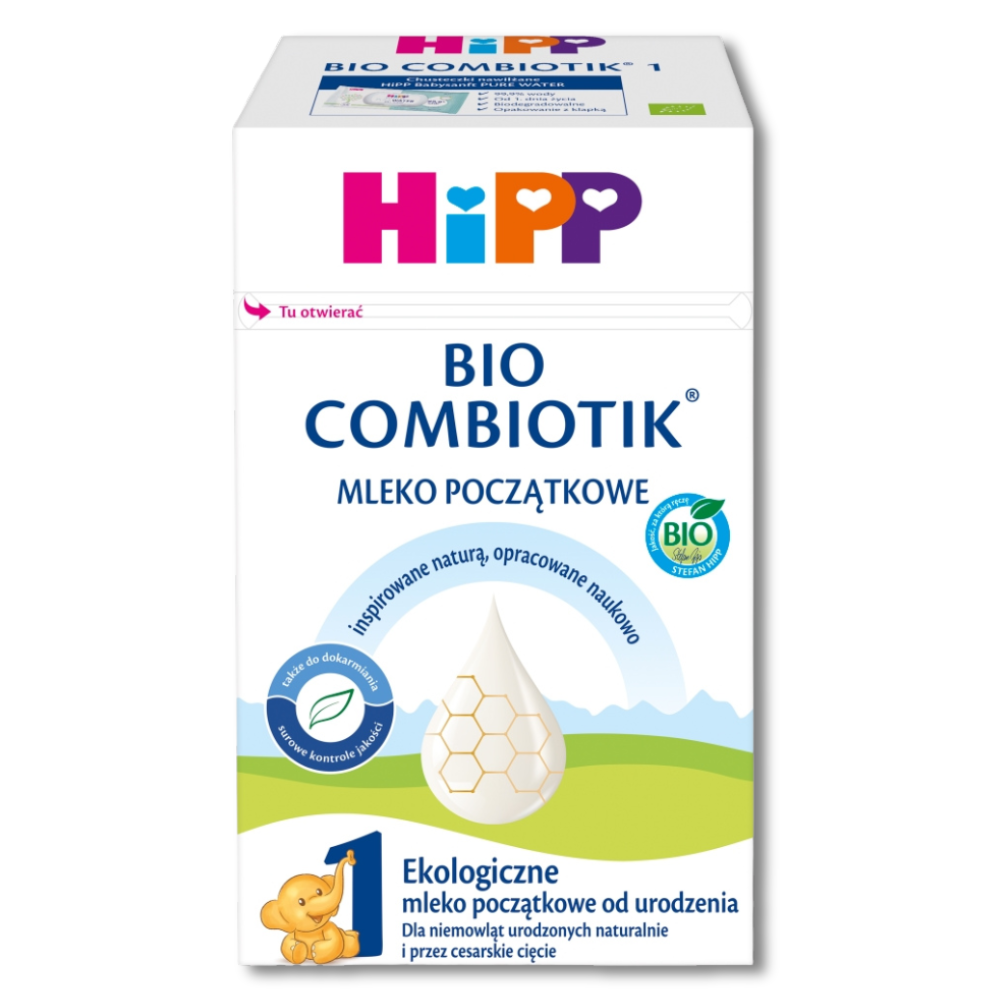 HiPP 1 BIO Combiotik Ekologiczne mleko początkowe dla niemowląt od urodzenia 550g