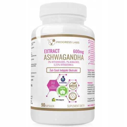 Progress Labs Ashwagandha Ekstrakt 600mg 90 kaps.