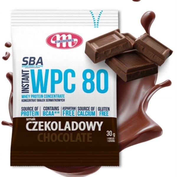 SBA WPC 80 Mlekovita 30g Odżywka białkowa Czekoladowa