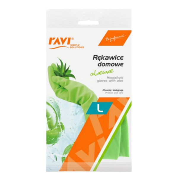Ravi rękawice gumowe aloesowe L 1szt