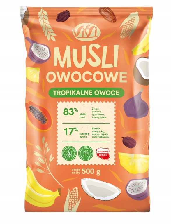 VIVI Musli tropikalne owoce 500g