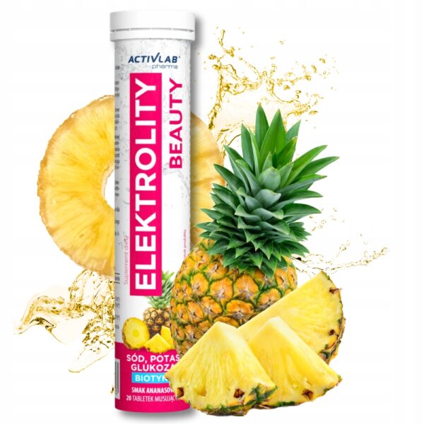 Elektrolity Beauty ActivLab 20 tabletek Ananasowy