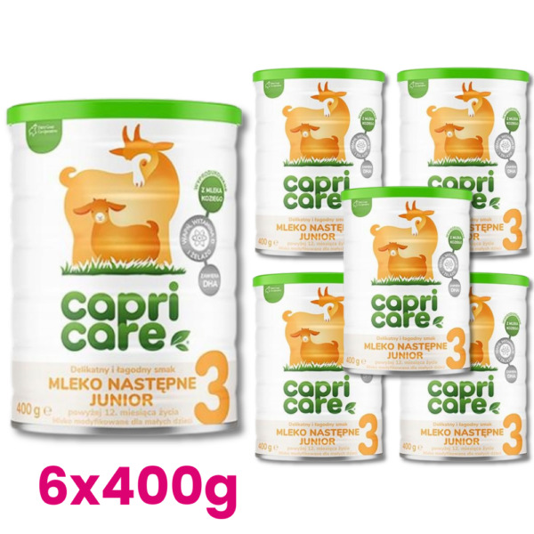 6x CapriCare 3 Junior Mleko Kozie powyżej 12. miesiąca 400g
