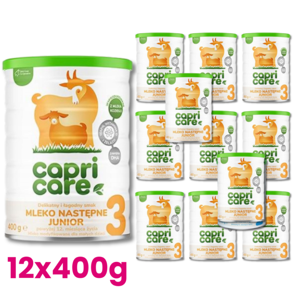 12x CapriCare 3 Junior Mleko Kozie powyżej 12. miesiąca 400g