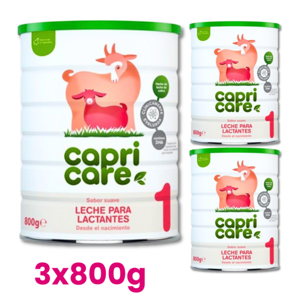 capricare 3x CapriCare 1 Mleko Kozie dla niemowląt początkowe 0 - 6 miesięcy 800g