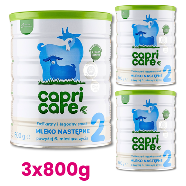 3x CapriCare 2 Mleko Kozie dla niemowląt od 6. do 12. miesiąca 800g