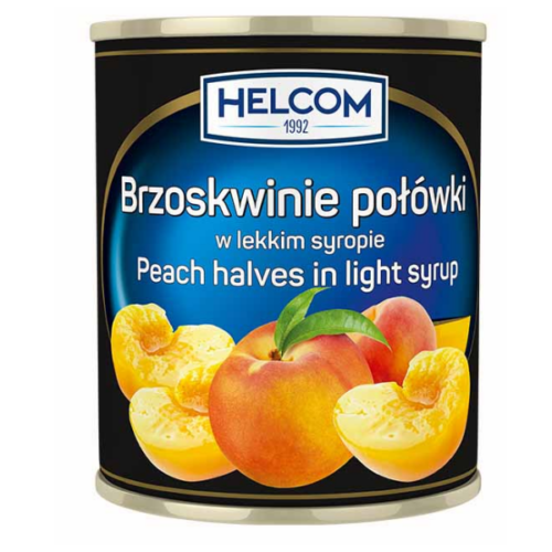 Brzoskwinie połówki w lekkim syropie Helcom 850ml