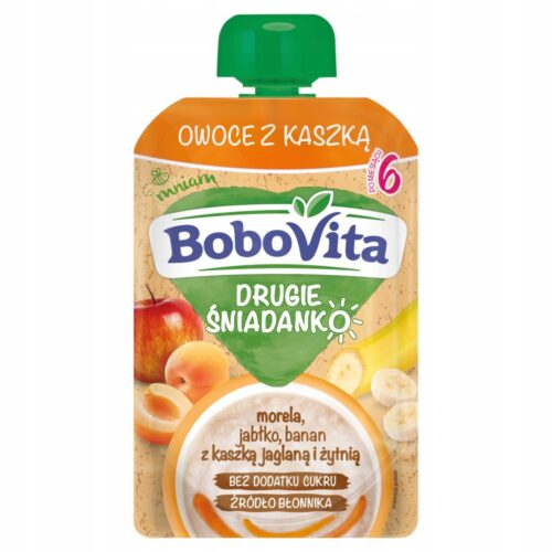BoboVita Owoce z kaszką morela jabłko banan po 6 miesiącu 100g