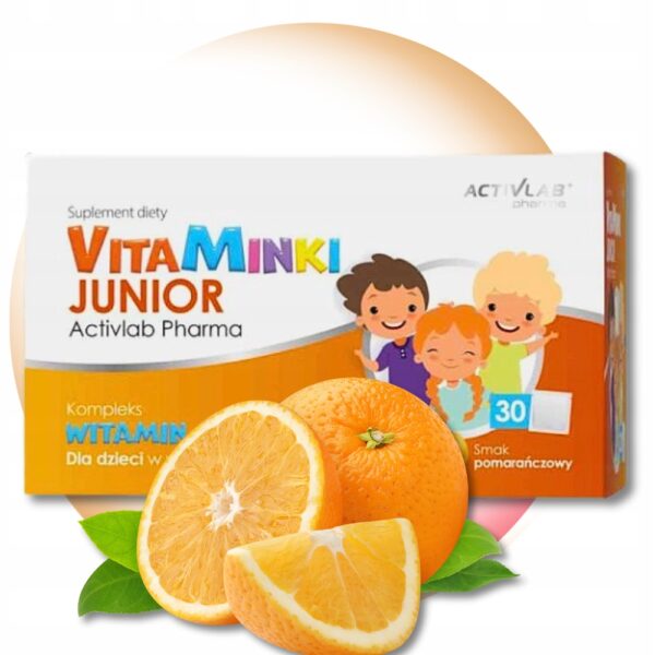 VitaMinki Junior 30 saszetek ActivLab Pharma Pomarańcza
