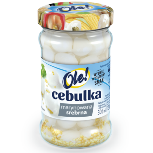Ole! Cebulka marynowana srebrna, 305 ml