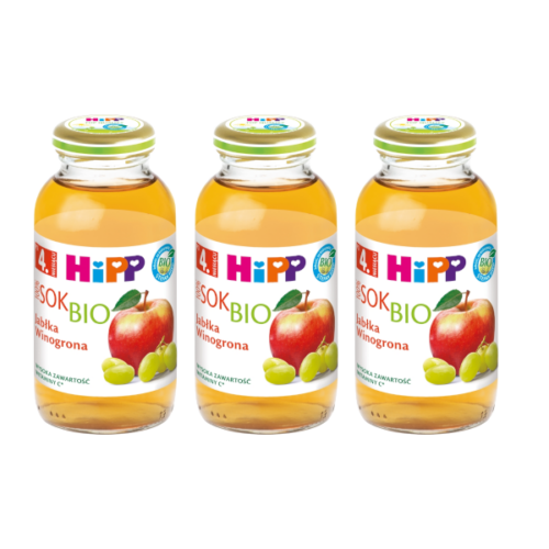 HiPP BIO Sok 100 % jabłka-winogrona po 4. miesiącu 3x200ml
