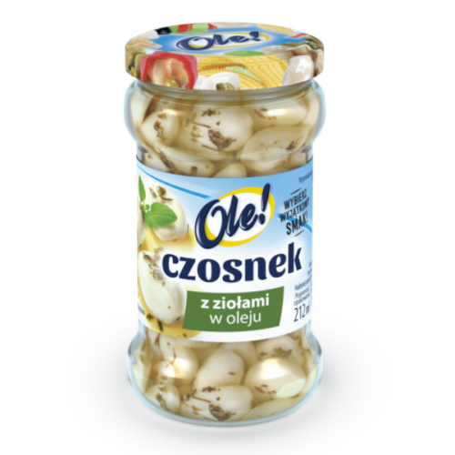 Ole! Czosnek z ziołami w oleju, 212 ml