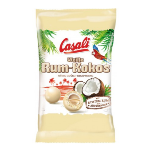 Cukierki Draże rum-kokos w białej czekoladzie Casali 100g