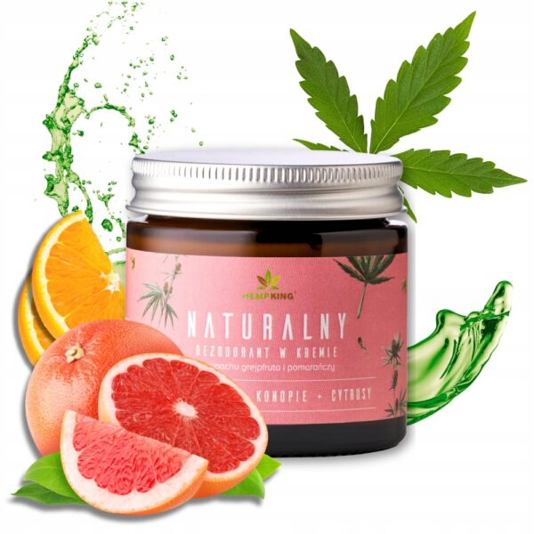 Hemp King Naturalny dezodorant w kremie grejfrut pomarańcza 65g