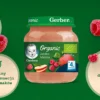 Gerber Organic Jabłko malina dla niemowląt po 4. miesiącu 125 g