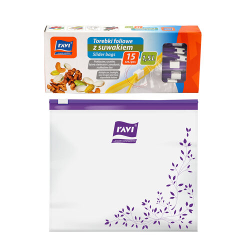 Ravi Torebki z suwakiem 1,5L, 15szt