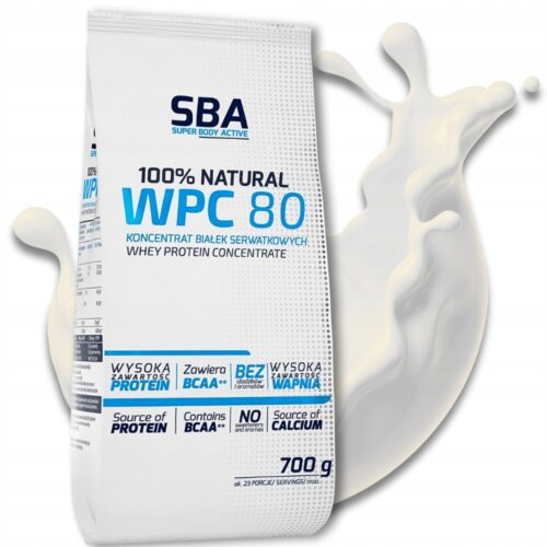 SBA WPC 80 Mlekovita 700g Odżywka białkowa Naturalna