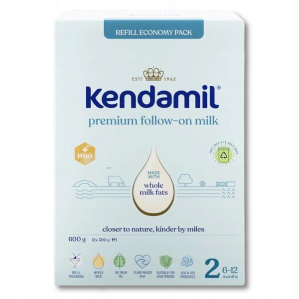KENDAMIL PREMIUM 2 HMO+ 600g Mleko następne od 6. do 12. miesiąca życia