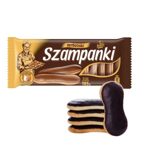 Szampanki herbatniki kruche z polewą kakaową Piast 105g