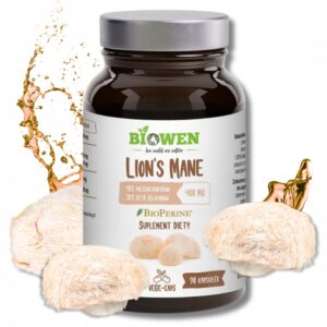 Lion’s mane  Biowen 90 kapsułek Grzyby witalne Soplówka jeżowata