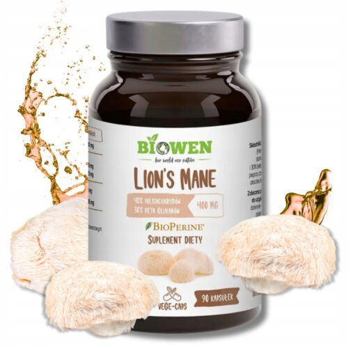 Lion’s mane  Biowen 90 kapsułek Grzyby witalne Soplówka jeżowata