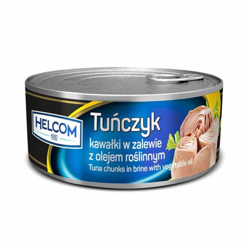 Tuńczyk kawałki w zalewie z olejem roślinnym Helcom 170g