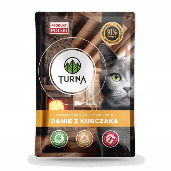 Turna Karma dla Kota z Kurczakiem 100g – Soczysta Saszetka Mięsna