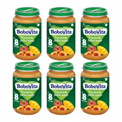 BoboVita Brzoskwinie jabłka i mango po 8 miesiącu 190 g
