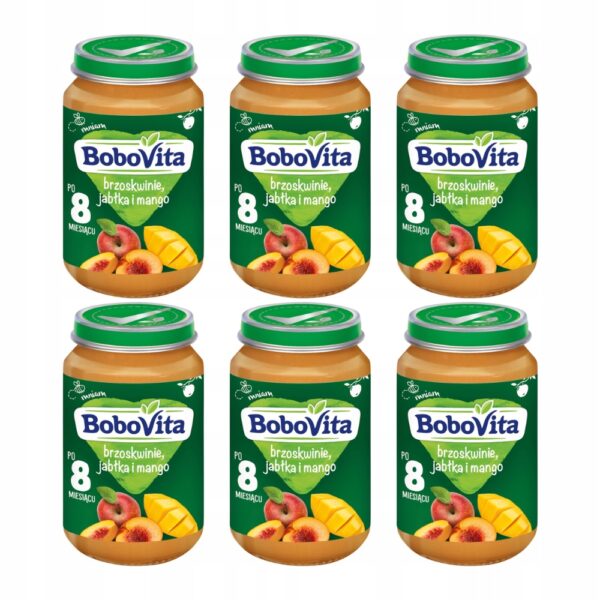 BoboVita Brzoskwinie jabłka i mango po 8 miesiącu 190 g