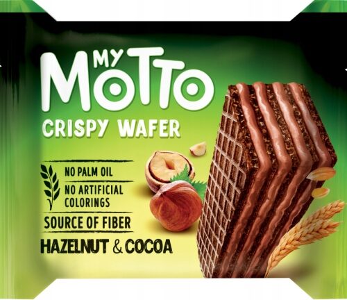 Wafelek kruchy orzechowo - kakaowy My Motto 30g