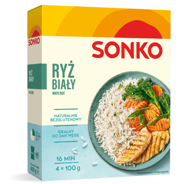 ryż biały, sonko ryż, ryż 4x100g