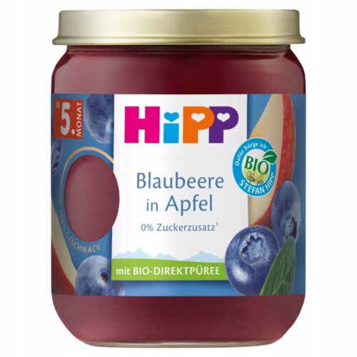 HiPP BIO Jabłka z jagodami 160g od 5 miesiąca