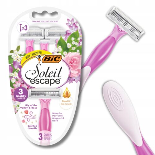 Maszynki jednorazowe zapachowe BiC Soleil Escape 3 Lily&Rose 3 sztuki