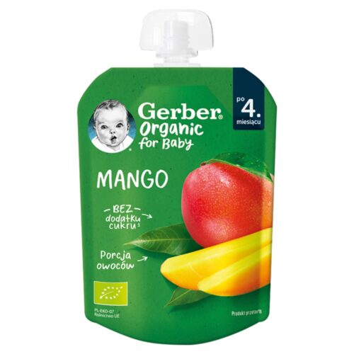 Deserek Gerber Organic Mango po 4. miesiącu 80 g
