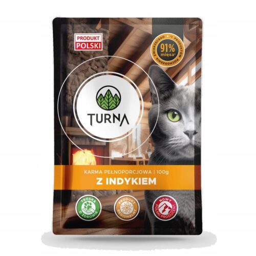 Turna Karma dla Kota z Indykiem 100g – Pyszna Saszetka Pełna Mięsa
