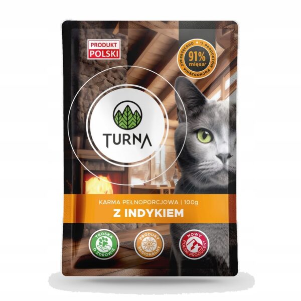 Turna Karma dla Kota z Indykiem 100g – Pyszna Saszetka Pełna Mięsa