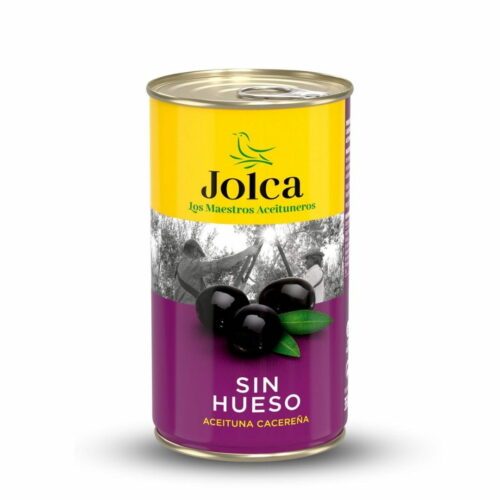 Hiszpańskie oliwki czarne bez pestek w puszce Sin Hueso 350 g Jolca