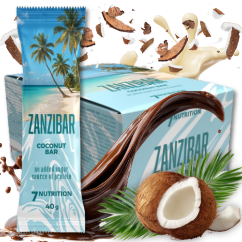30x Baton proteinowy Zanzibar 40g 7Nutrition Kokosowy